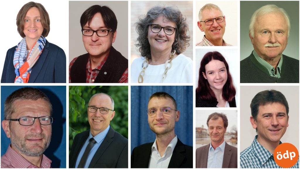 Alle elf Vorstandsmitglieder des ÖDP Kreisverbands Landshut